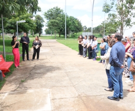 Inauguração dos Banco Vermelho da FUP, espaço de reflexão contra o feminicídio, nas celebrações do Dia Internacional da Mulher (8m-2026). 09 de março de 2026. Foto: Beto Monteiro Ascom GRE