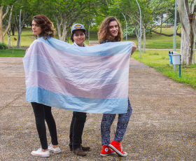 Alunos da UnB no Dia da Visibilidade Trans. Foto: Luis Gustavo Prado. 29/01/2017