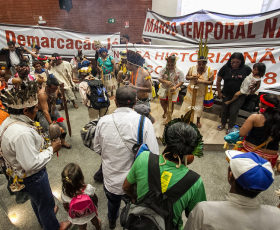Ato em defesa de indígenas e quilombolas no Auditório Joaquim Nabuco. Foto: Beto Monteiro. 11/08/2017