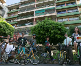 Pedalada promovida pelo coletivo Bicicleta Livre apresentou a Peter Furth iniciativas para incentivo ao uso de bicicleta na UnB. Foto: Beto Monteiro. 23/05/2018
