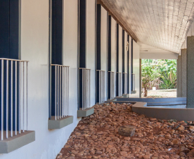 Fachada da Casa Niemeyer, no Parkway. Foto: Beto Monteiro/Ascom UnB. 31/10/2019
